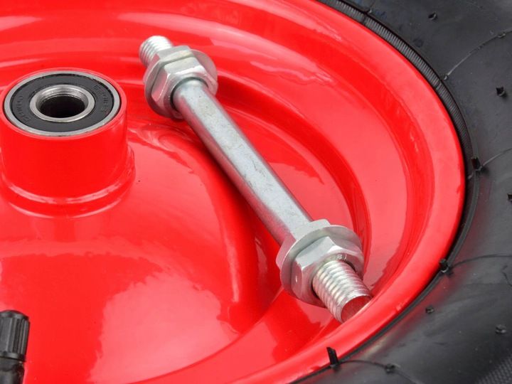 KOŁO DO TACZKI BUDOWLANEJ METAL.Z OŚKĄ G71012 zdjęcie 4