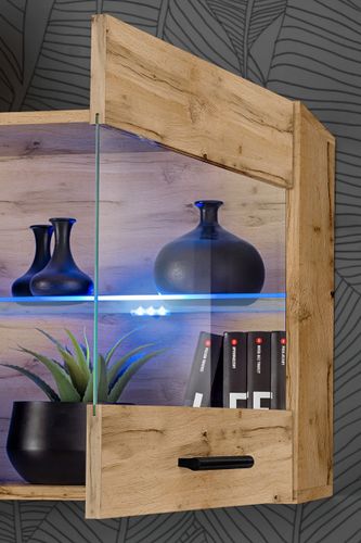 Pan Igiełka - Meblościanka do Salonu Dąb Wotan, Zestaw Mebli na Arena.pl