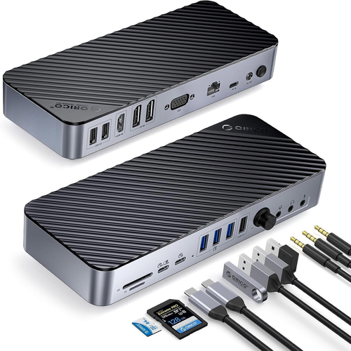 Orico Stacja dokująca USB-C 10 Gbps, 2x DP 4K, HDMI 4K, PD 60W, 36x USB-A na Arena.pl