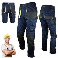 Spodnie ROBOCZE męskie MOCNE spodenki BHP monterskie ODPINANE NOGAWKI PAS