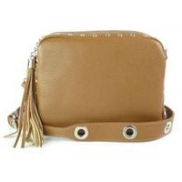 Listonoszka frędzelek, kółka ,dzety srebrne okucia Vera Pelle Camel VP1188C