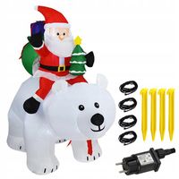 MIKOŁAJ DMUCHANY LED DEKORACJA ŚWIĄTECZNA PODŚWIETLANA MISIU XXL 210 CM