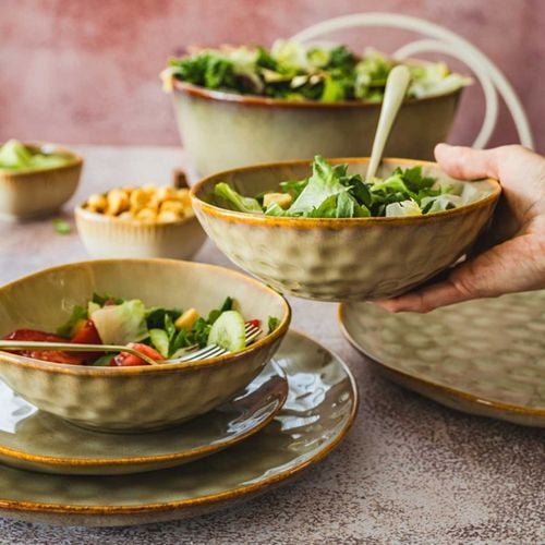 komplet obiadowy ombres dla 6 osób 18 elem. light brown na Arena.pl