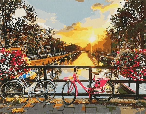 Malowanie Po Numerach Obraz 50X40Cm Rowery zdjęcie 2