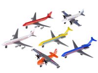 DLA DZIECI ZESTAW SAMOLOT METALOWY 6 SZT
