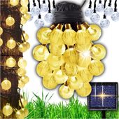 GIRLANDA SOLARNA LED OGRODOWA ŚWIETLNA ŻARÓWKI LAMPKI SOLARNE WISZĄCE KULKI