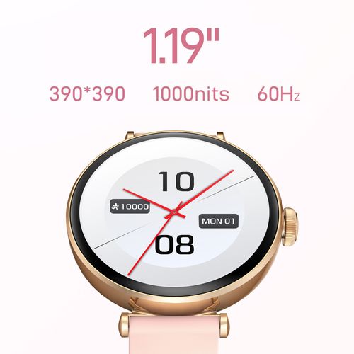 Smartwatch KIESLECT Pura Gold 1,19" AMOLED Bluetooth 5.2 IP68 na Arena.pl