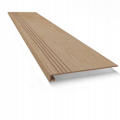 Gruba stopnica drewnopodobna 120x30x4, płytki na schody z kapinosem, RYFLE na Arena.pl
