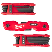 Klucze imbus zestaw składanych kluczy imbusów 8 szt 8w1 1.5-8mm Milwaukee