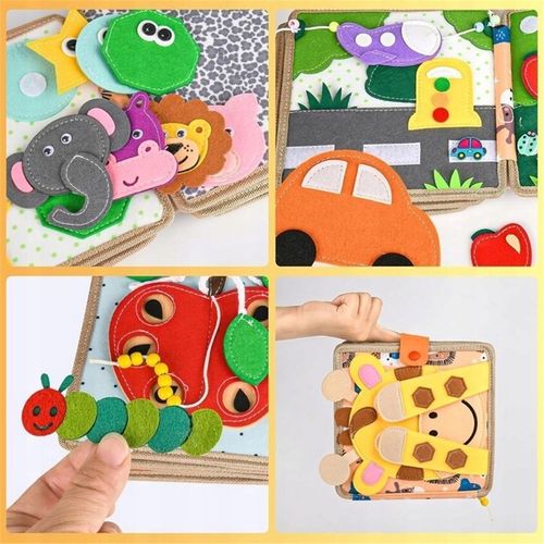 Sensoryczna Książeczka Manipulacyjna Montessori Tablica Zabawka Edukacyjna na Arena.pl