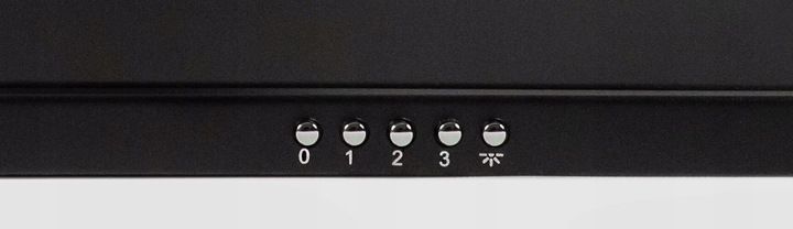 OKAP KUCHENNY KOMINOWY ŚCIENNY 60CM CZARNY LED zdjęcie 2