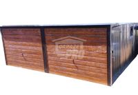 Garaż blaszany 6x6 2x Brama + drzwi + 2x okno - ocynk - GP205