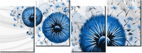 45CM 120 OBRAZ 4 ELEM NIEBIESKI DMUCHAWIEC 4 ŚCIENNY na Arena.pl