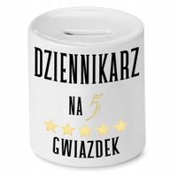 Skarbonka Dla Dziennikarza Na 5 Gwiazdek Z Nadrukiem Ze Zdjęciem