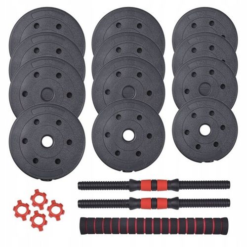 HANTLE REGULOWANE ZESTAW HANTLE DO ĆWICZEŃ 2x10KG 20KG SZTANGA + GRYFY na Arena.pl