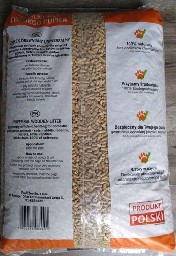 JASNY i PACHNĄCY DRZEWEM Żwirek drewniany PELLET 15kg kot świnki królik na Arena.pl