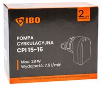 POMPA CYRKULACYJNA OBIEGOWA CWU DO WODY Z KABLEM ENERGOOSZCZĘDNA CPI 15-15