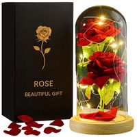 WIECZNA RÓŻA W SZKLE PREZENT NA DZIEŃ KOBIET WALENTYNKI URODZINY DLA