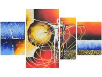 70CM 120CM OBRAZ 4 ELEM TAŃCZĄCE POSTACIE ŚCIENNY