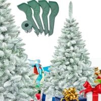 DUŻA SZTUCZNA CHOINKA 210CM DRZEWKO ŚWIĄTECZNE SOSNA OŚNIEŻONE GAŁĘZIE GĘST