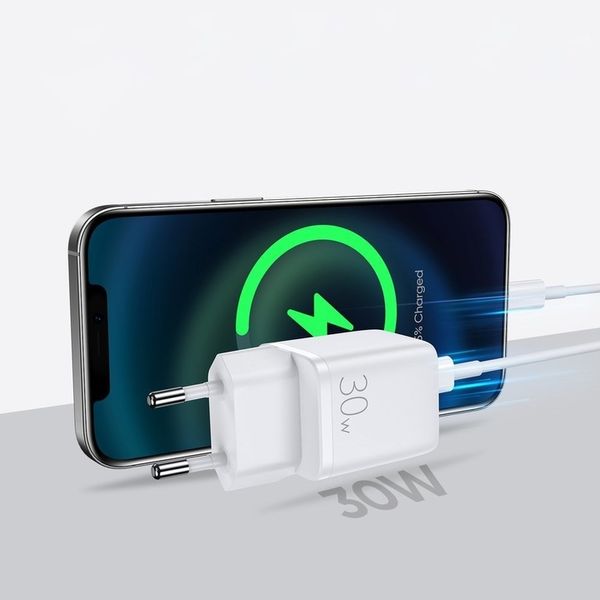 ŁADOWARKA SIECIOWA ZASILACZ 30W USB/USB-C SZYBKIE ŁADOWANIE zdjęcie 11