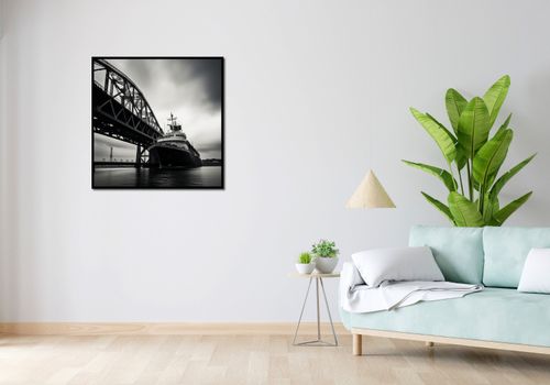 Plakat 80x80cm Statek przy Moście na Arena.pl