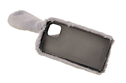 Etui z futerkiem króliczek do Samsung Galaxy A03 szary na Arena.pl