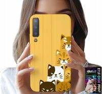 ETUI DO SAMSUNG A7 2018 - LOVE CAT, WZORY Z KOTAMI, CASE + SZKŁO