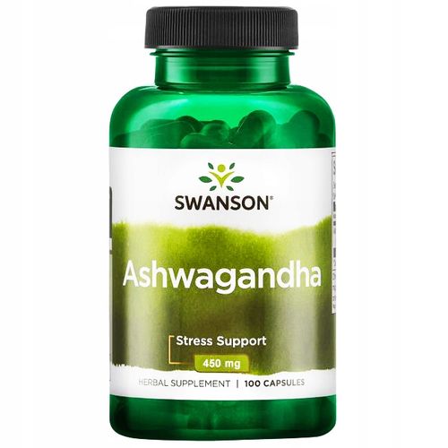 SWANSON ASHWAGANDHA 450mg Żeń-szeń PAMIĘĆ 2 op. 200 kaps STRES skóra SEN na Arena.pl