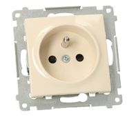 Simon54 Gniazdo wtyczkowe pojedyncze z uziemieniem DGZ1Z.01/41 beżowy