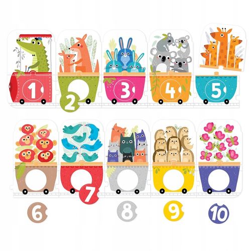 nauka liczenia Puzzle z dziurką CzuCzu Pociąg do liczenia 30 el. na Arena.pl