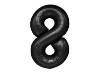 Balon foliowy "cyfra 8", czarna, 100 cm [balon na hel]