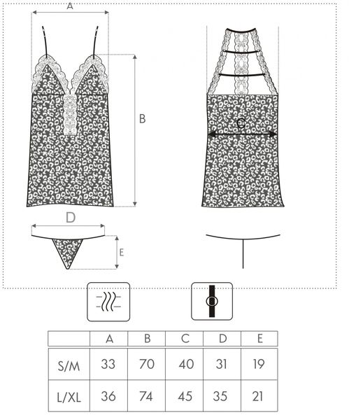 KOSZULKA NOCNA Z KORONKĄ W BIAŁE CĘTKI S/M zdjęcie 4