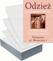Ulotki A4 reklamowe firmowe 5000szt dużo wzorów do wyboru ODZIEŻ UŻYWANA