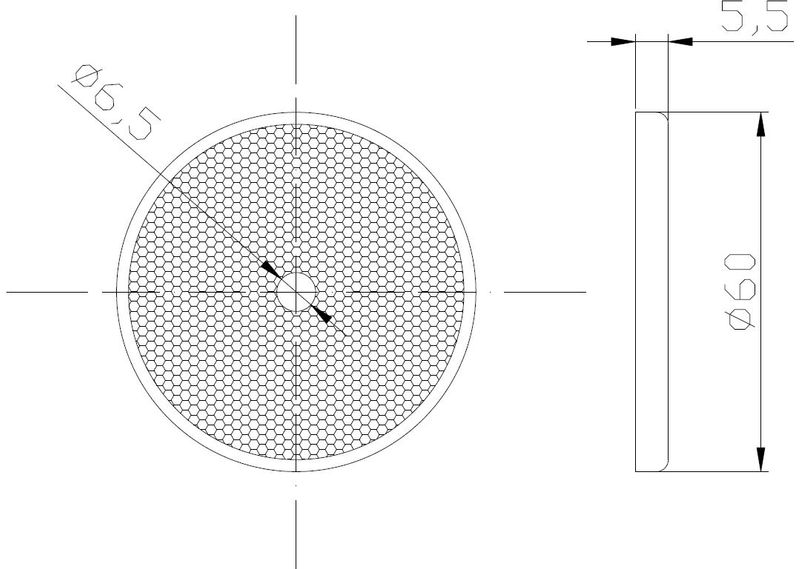 Odblask okrągły śr. 60mm biały (DOB033B) zdjęcie 3