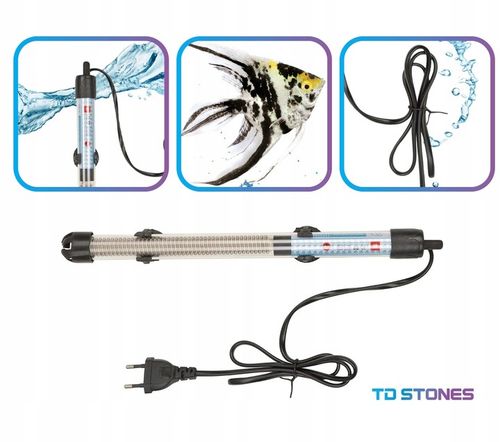 GRZAŁKA DO AKWARIUM 100W Z TERMOSTATEM WYDAJNA AKWARIUM 50-100L na Arena.pl