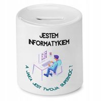 Skarbonka Informatyka Proramisty To Moja Supermoc Z Nadrukiem Ze Zdjęciem
