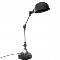 LAMPKA STOŁOWA BIURKOWA OZDOBNA CZARNA RETRO 55 cm