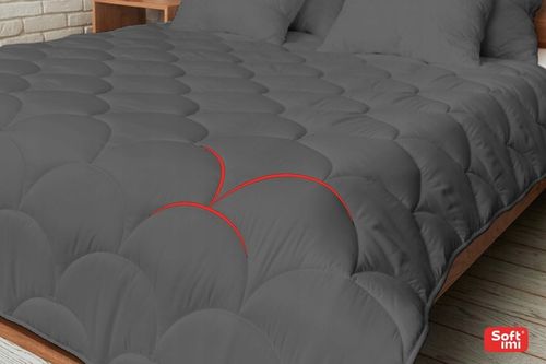 KOŁDRA CAŁOROCZNA ANTYALERGICZNA 200X220 SZARA Z POLSKI CIEPŁA 4 PORY ROKU na Arena.pl