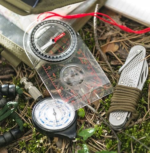 Kompas mapowy turystyczny busola Helikon Scout Mk2 Transparent ze sznurkiem na Arena.pl