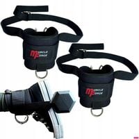 UCHWYTY NA KOSTKI DO WYCIĄGU I DO MOCOWANIA HANTLI Z PASKAMI TRENING NÓG