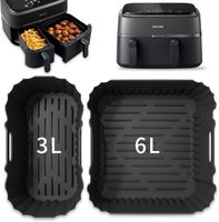 2x SILIKONOWA FOREMKA DO FRYTKOWNICY BEZTŁUSZCZOWEJ WKŁAD AIR FRYER PHILIPS