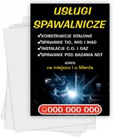 Ulotki A6 reklamowe firmowe 5000szt różne wzory USŁUGI SPAWALNICZE