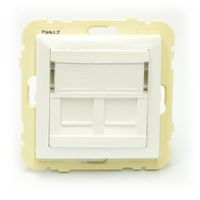 Efapel Logus90 element centralny do gniazda telefonicznego/komputerowego lodowy 90442 TGE