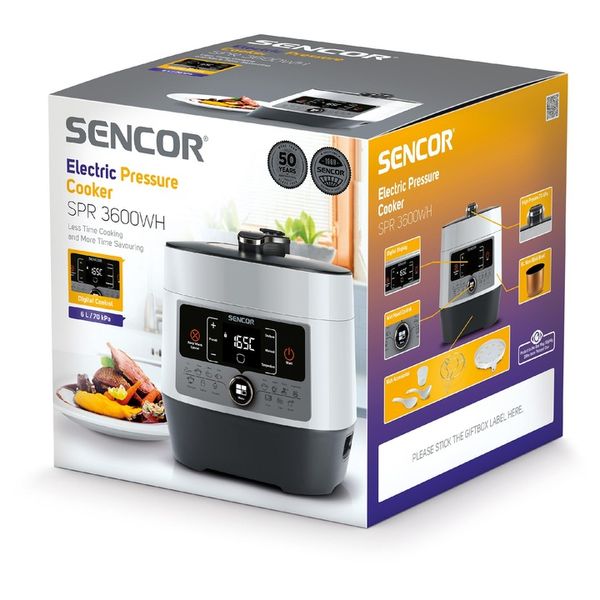 Multicooker szybkowar elektryczny 1000W 5,7L 14 PROGRAMÓW Sencor SPR 3600WH zdjęcie 9