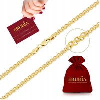 GRUBY ZŁOTY ŁAŃCUSZEK DAMSKI BISMARK, 50cm/3mm, SREBRNY POZŁACANY DLA NIEJ