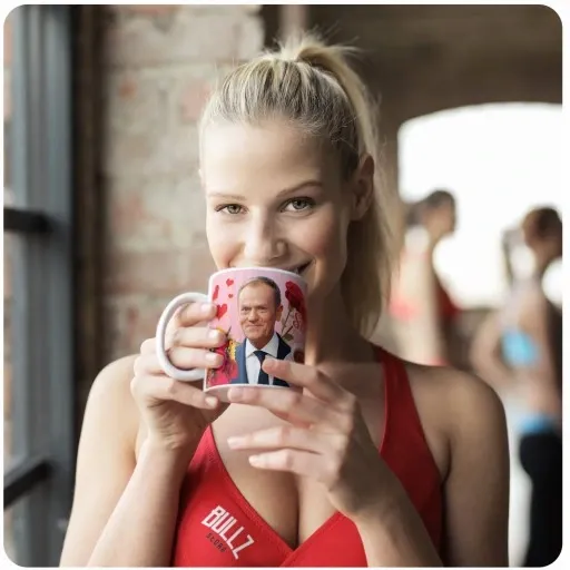 Kubek Donald Tusk Smacznej Kawusi zdjęcie 2