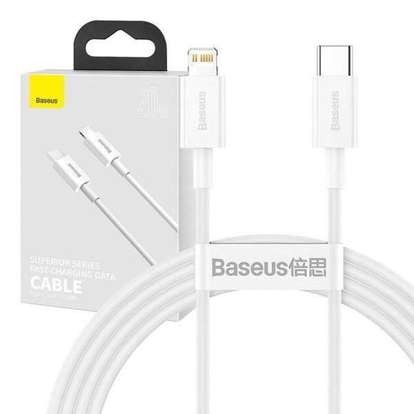 BASEUS KABEL DO TELEFONU IPHONE PRZEWÓD USB TYPU C DO LIGHTNING PD 20W 1.5M zdjęcie 1