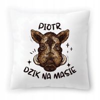 Poduszka Dla Piotra Na Urodziny Ze Zdjęciem Na Prezent Biała 40X40 Cm