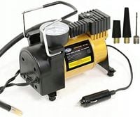 KOMPRESOR SAMOCHODOWY SPRĘŻARKA POMPKA 150 PSI 12V UNIWERSALNA + KOŃCÓWKI